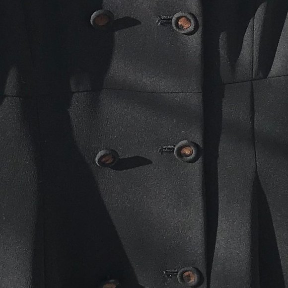 Jones New York  Coat Black w/ Leopard Trim Size 8 - Picture 7 of 8